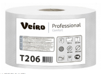 VEIRO Туалетная бумага в средних рулонах, Comfort, белый, 2 сл. 125м 1/12 арт.T206