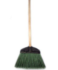 Метла "Гардена" синтетическая плоская с деревянным черенком  арт.69450