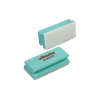 Губка Виледа мягкая (белый абразив), зелёный, 7х15 см 1/10, арт. 101881