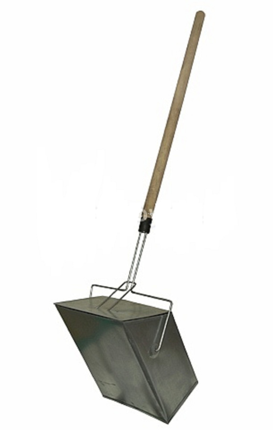 Совок-контейнер "Ловушка" для мусора (оцинк) с черенком арт.1305020