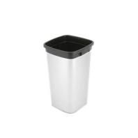 Ирис контейнер пластиковый с мет. покрытием, прямоугольный, метал/черный, 39х39х73 1/1, арт. 