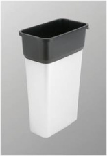 Гея контейнер пластиковый с мет. покрытием, средний, метал/черный, 29х49х61 1/1, арт. 137660