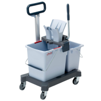 VILEDA УльтраСпид Про:двухвед. система на платформе, с тр.ручкой голубой 25л+10л 1/1 арт.147209