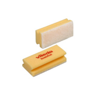 Губка Виледа мягкая (белый абразив), жёлтый, 7х15 см 1/10, арт. 101884