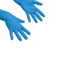 Vileda Резиновые перчатки многоцелевые голубые S 1/10, арт.174350 старый 100752