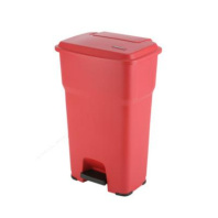 Гера контейнер пластиковый с педалью и крышкой 85 л , красный, 49х39х79 1/1, арт. 137690