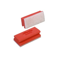 Губка Виледа мягкая (белый абразив), красный, 7х15 см 1/10, арт. 101883