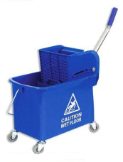 Ведро с отжимом 20л на колесах, желтое арт.1009691