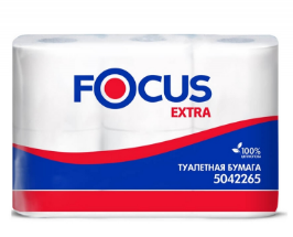 FOCUS Туалетная бумага белая EXTRA  2сл, 48м/рул, 400листов 1/6/36 арт.5067596