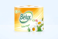 BELUX Туалетная бумага белая 2сл, 19,5м/рул, 170листов 1/4/48 арт.800