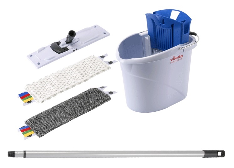 VILEDA Набор Санузлы УльтраСпид Мини, ведро 10 л с красным отжимом + ручка1/1 арт.143567